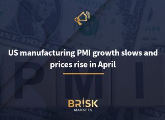US manufacturing PMI growth slows and prices rise in April PMI